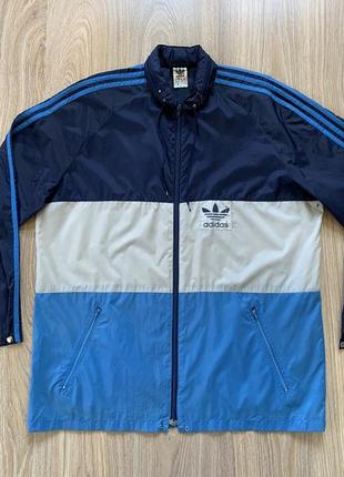 Мужская винтажная ветровка дождевик adidas retro2 фото