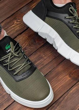 Летние мужские демисезонные спортивные кроссовки lacoste3 фото