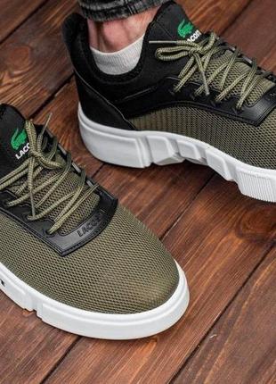 Летние мужские демисезонные спортивные кроссовки lacoste4 фото