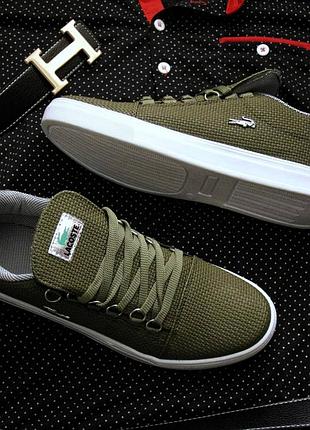 Летние мужские демисезонные спортивные кроссовки lacoste2 фото