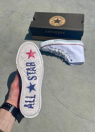 Жіночі високі  білі кеди converse chuck taylor all star🆕высокие кеды конверс4 фото