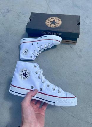 Жіночі високі  білі кеди converse chuck taylor all star🆕высокие кеды конверс6 фото