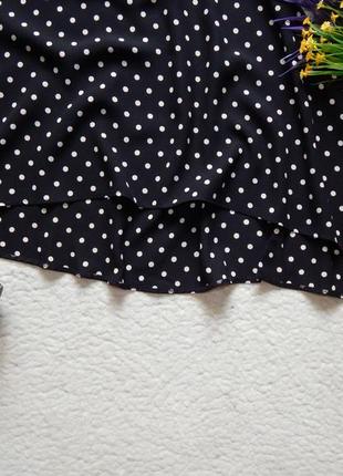 Асимметричная юбка в горошек topshop с хвостом сбоку5 фото