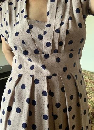 Плаття, сукня горох натуральна тканина4 фото