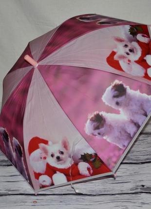 Замечательный зонт детский для вашей малышки и подростков щенки собачки матовая6 фото