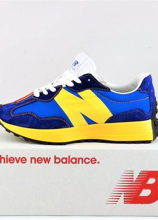 Мужские кроссовки  new balance сине жёлтые