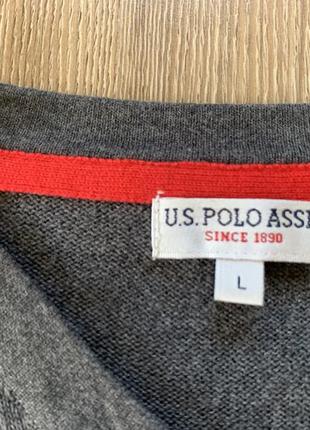 Мужской классический теплый хлопковый свитер polo assn6 фото