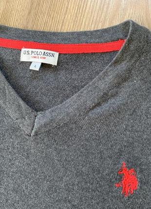 Мужской классический теплый хлопковый свитер polo assn4 фото