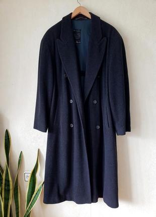Шерстяное  пальто бойфренд унисекс  с карманами винтаж италия