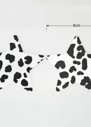 Наклейки для сосков "звездочки", леопардовые - размер 8см