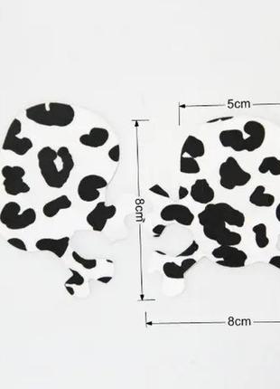 Леопардові наклейки на груди "череп"
