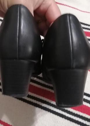 Чёрные кожаные женские демисезонные туфли gabor 36-36.5 р. (3.5)10 фото