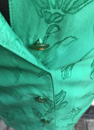 Винтаж,зелёное платье на застежке,delmod international5 фото
