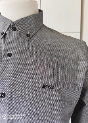 ❤1+1=3❤ hugo boss slim fit чоловіча сорочка бавовняна5 фото