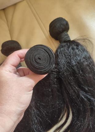 Натуральные волосы 35 см 80 грамм для наращивания.