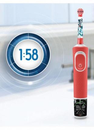 Детская электрическая зубная щетка oral-b d100-413-2k-star-wars4 фото