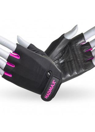 Перчатки для фитнеса mad max rainbow mfg 251, black/pink m