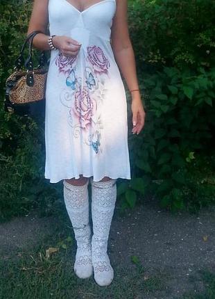 Ніжне трикотажне плаття -сарафан 44-46р туреччина