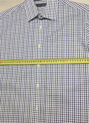 Чоловіча фірмова літня сорочка брендовая мужская летняя рубашка короткий рукав marks & spencer7 фото