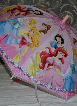 Зонт детский с яркими героями матовый яркий и веселый принцессы десней2 фото