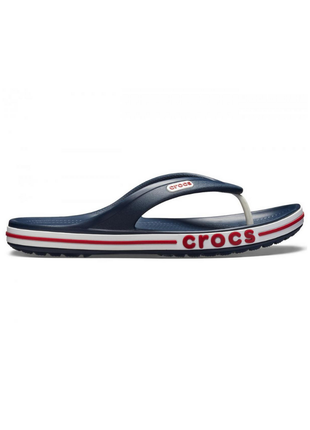 Вьетнамки crocs bayaband flip navy / pepper 205393 мужские женские кроксы шлепанцы вьетнамки3 фото