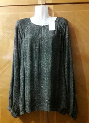 Новая 100% вискоза  стильная блуза  с узором  пейсли р.l от by - bar amsterdam