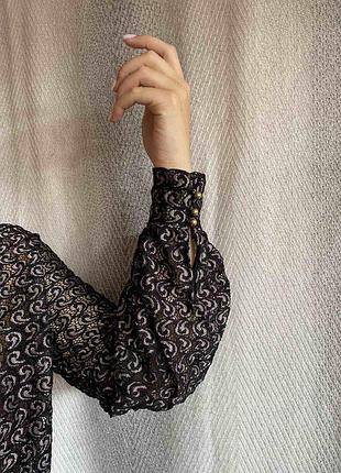 Жіноча літнє блискуча гіпюрова блузка. чорна мереживна, ажурна нарядна блузка, з мереживом.5 фото