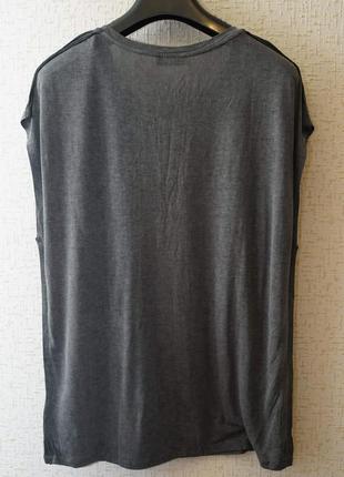 Женская удлиненная футболка diesel серого цвета4 фото