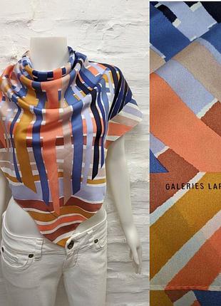 Galeries lafayette шелковый оригинальный яркий платок