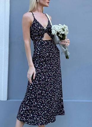 💙💛сукня штапель, міді.