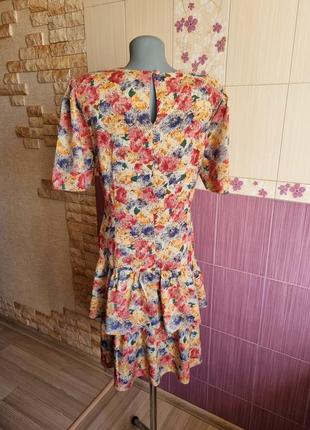 Вінтажна сукня у акварельний принт платье винтажное7 фото