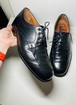 Кожаные туфли мужские чёрные демисезонные 41 размер