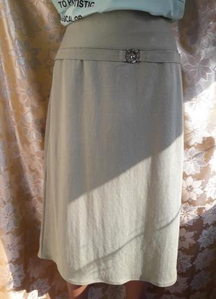 Юбка,- лето-длина 65см.оливковый цвет