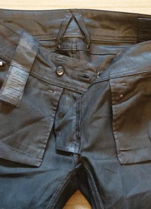 Чудові блискучі чорні вузькі джинси - бедровки g-star raw голландія 31/326 фото