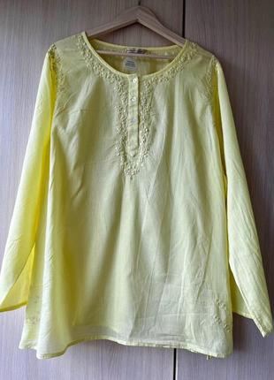 Лимонная блуза, туника soft surroundings / 3xl