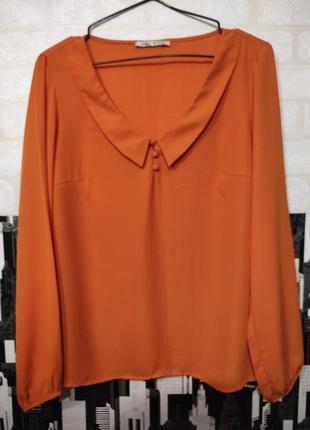 Стильная блуза с отложным воротником2 фото