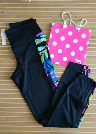 Спортивні жіночі ultimate v high waist 7/8 legging with mesh victorias secret pink