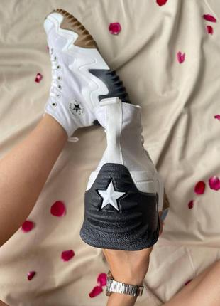 Converse run star motion hi white масивні жіночі кеди конверс білі на високій підошві массивные белые кеды на высокой подошве6 фото