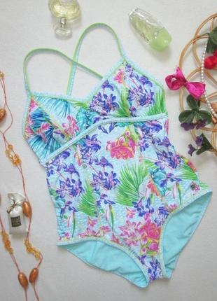 Суперовий відрядний злитий купальник у квітковий принт beach mantaray 🍒🌺🍒