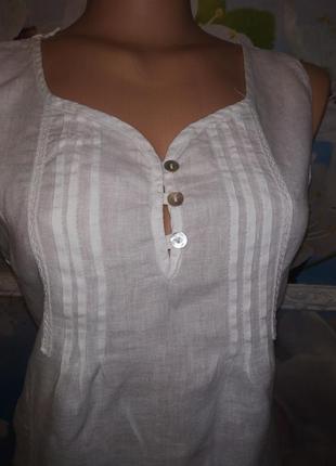 Льняная блуза 100% лен италия м2 фото