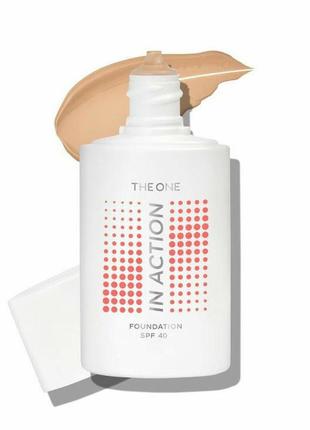 Суперстійка тональна основа the one in action spf 40