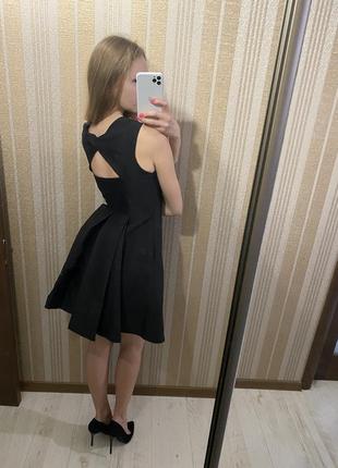 Коктейльное стильное дорогое платье чёрное маленькое размер м coast