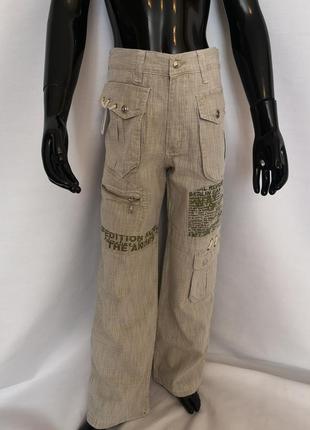 Брюки з льону на худеньку статуру