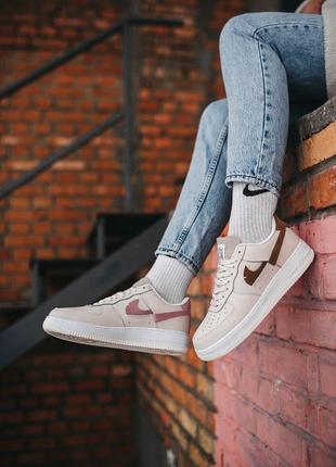 Женские замшевые кроссовки nike air force 1 overwood