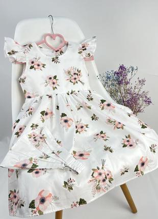 Сукня квітковий принт для дівчаток з крильцями