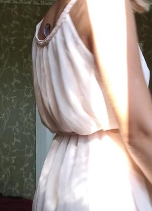 Ніжна персикова сукня на бретелях, розмір 347 фото