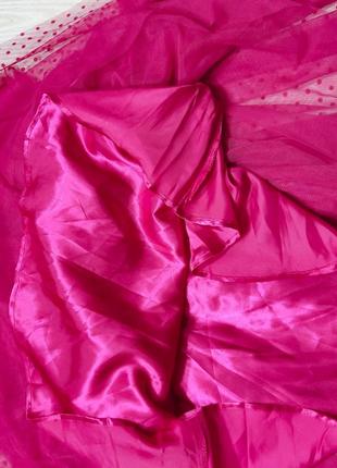 Нарядне святкове пишне плаття рожеве з рюшами 146 см cool club4 фото