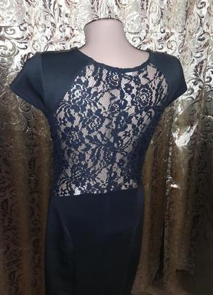 Чорна сукня з мереживом2 фото
