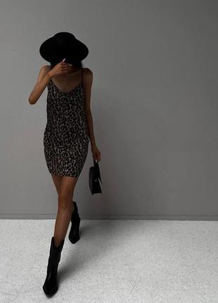 Платье принт леопард1 фото