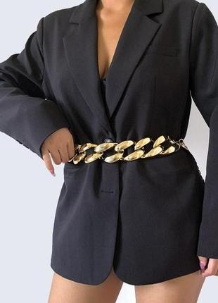 Пояс, поясная цепочка, цепь на талию, пояс для платья / джинсов в золотом цвете1 фото